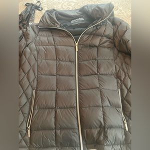 Michael Kors packable puffer jacket, charcoal, size 1x
